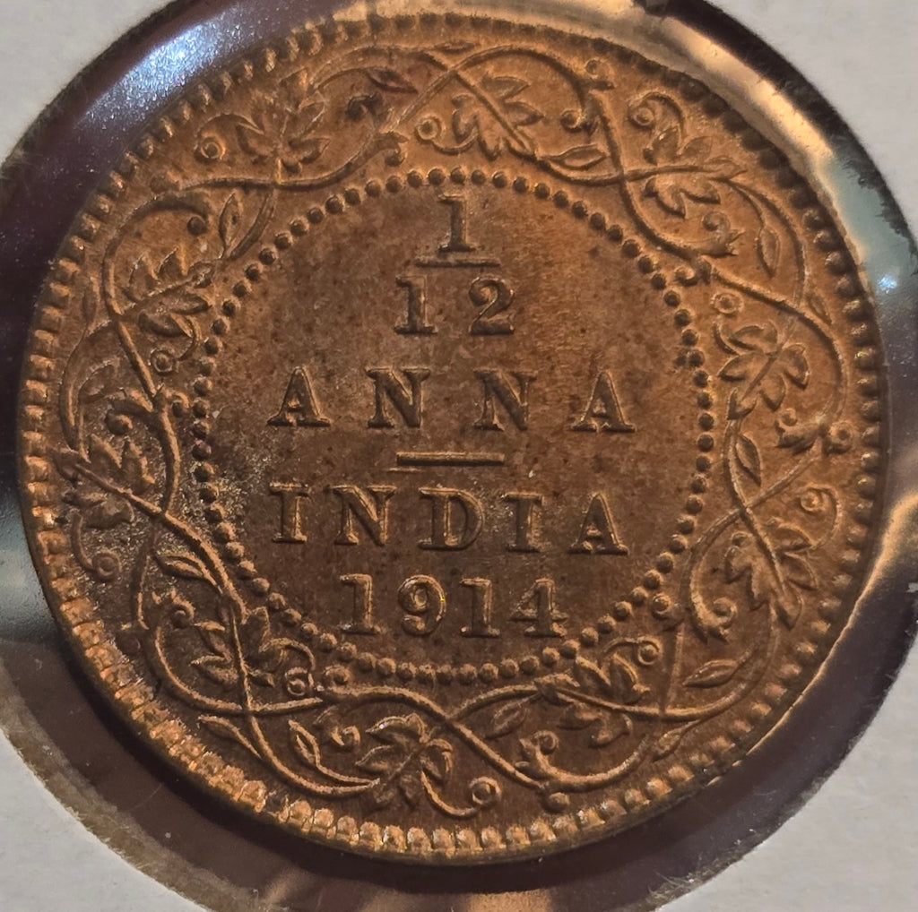 1914(C) 1/12 anna gem UNC